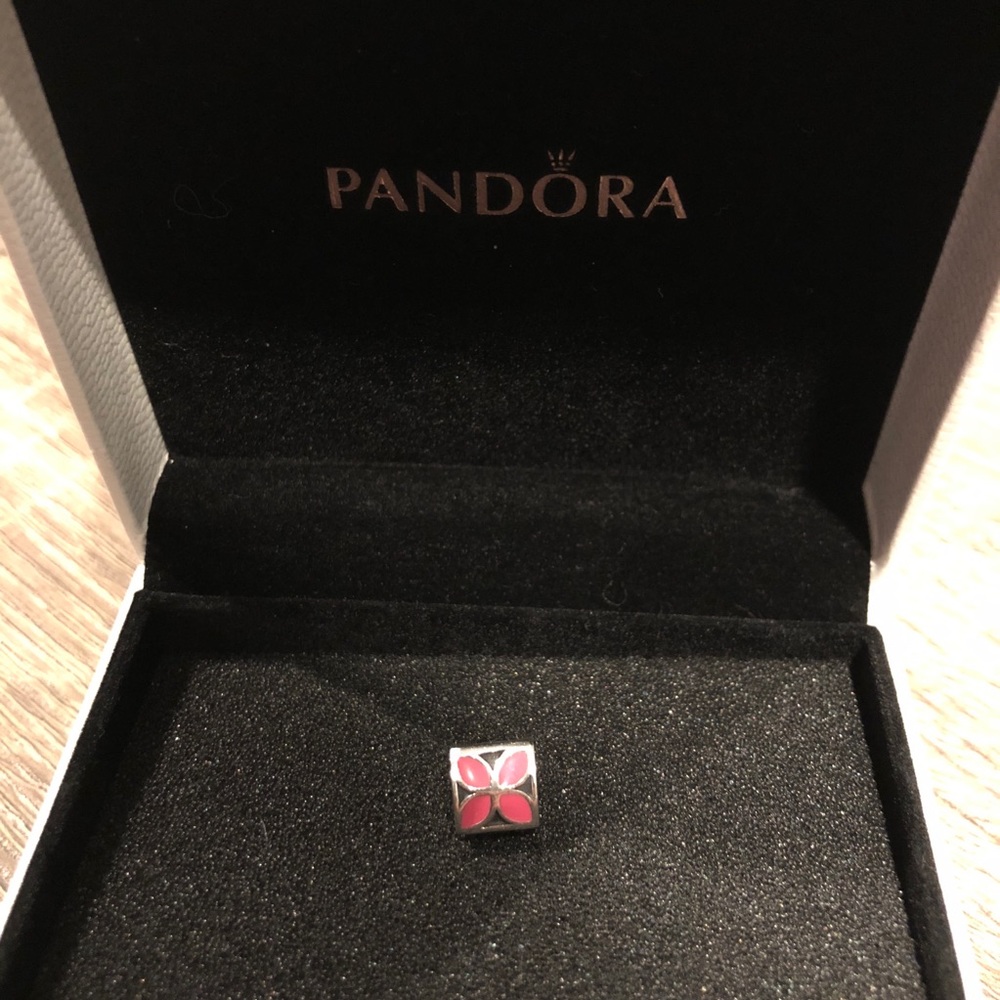 Authentic Pandora Pink Flower Charm!